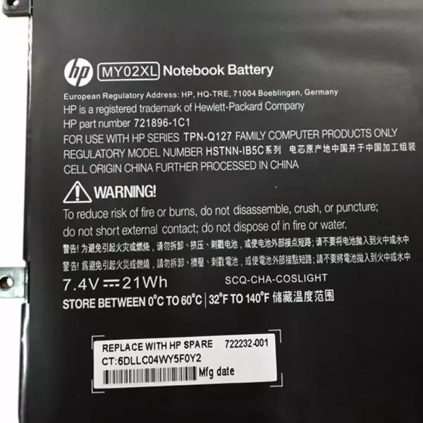 laptop akku/akkumulátor az HP 721896-1C1,721896-2B1 - Image 3