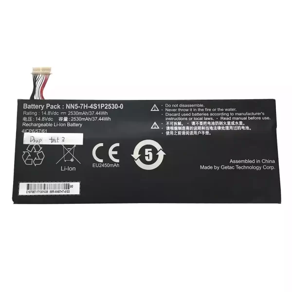 laptop akku/akkumulátor az Getac NN5-7H-4S1P2530-00