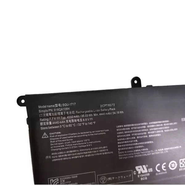 laptop akku/akkumulátor az Hasee SIMPLO SQU-1717,916QA108H - Image 3