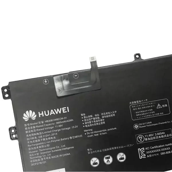 laptop akku/akkumulátor az HUAWEI HB30B1W8ECW-31 - Image 3