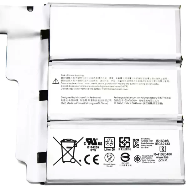 laptop akku/akkumulátor az G3HTA049H Microsoft Surface Book 2nd 13.5 inch 1835 Keyboard - Image 3