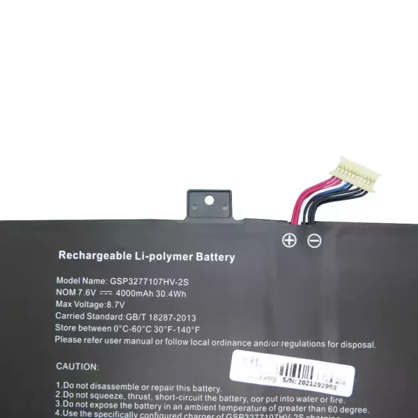 laptop akku/akkumulátor az GSP3277107HV-2S - Image 2