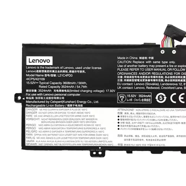 laptop akku/akkumulátor az LENOVO L21B4PD0 L21C4PD0 L21M4PD0 - Image 3