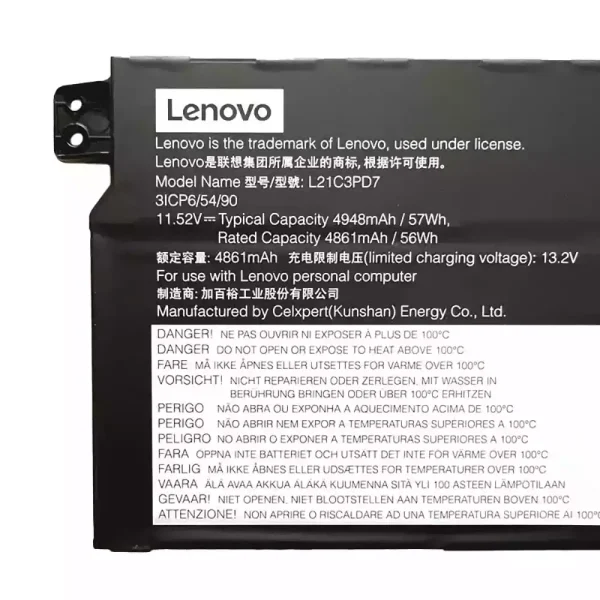 laptop akku/akkumulátor az LENOVO L21C3PD7 L21M3PD7 - Image 3