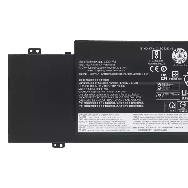 laptop akku/akkumulátor az LENOVO L20C4PF2 L20D4PF2 L20M4PF2 - Image 3