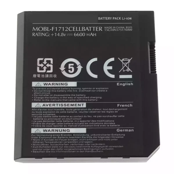 laptop akku/akkumulátor az DELL Alienware M17x L062056 MOBL-F1712CELL