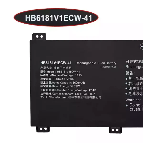laptop akku/akkumulátor az HUAWEI HB6181V1ECW-41 - Image 3