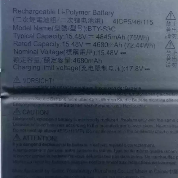laptop akku/akkumulátor az MSI BTY-S3C - Image 3