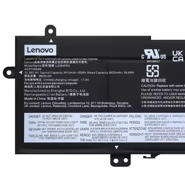 laptop akku/akkumulátor az LENOVO L22B4PE0 L22C4PE0 L22D4PE0 L22M4PE0 - Image 3