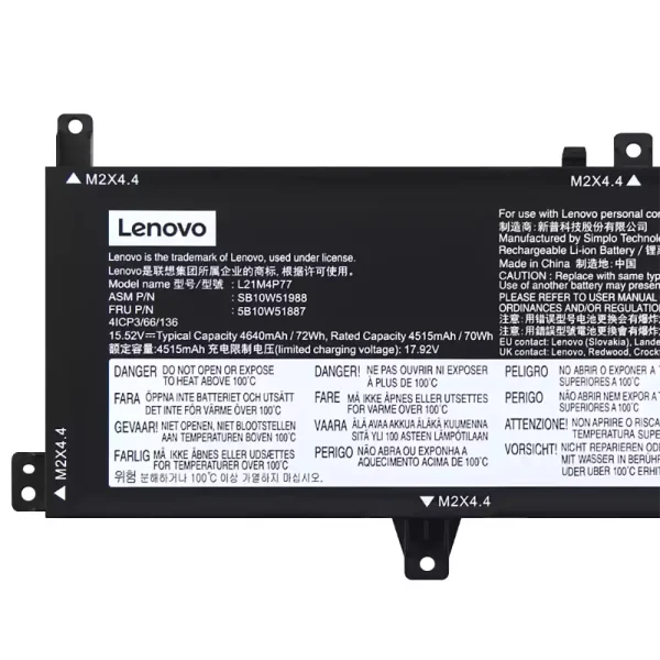 laptop akku/akkumulátor az LENOVO L21M4P77 L21D4P77 - Image 3
