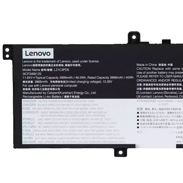 laptop akku/akkumulátor az LENOVO L21C3PD5 L21L3PD5 L21M3PD5 - Image 3