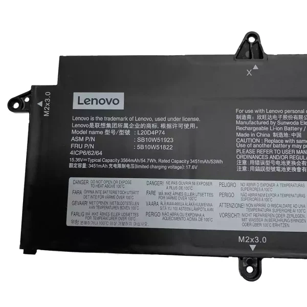 laptop akku/akkumulátor az LENOVO L20M4P74 L20C4P74 - Image 2