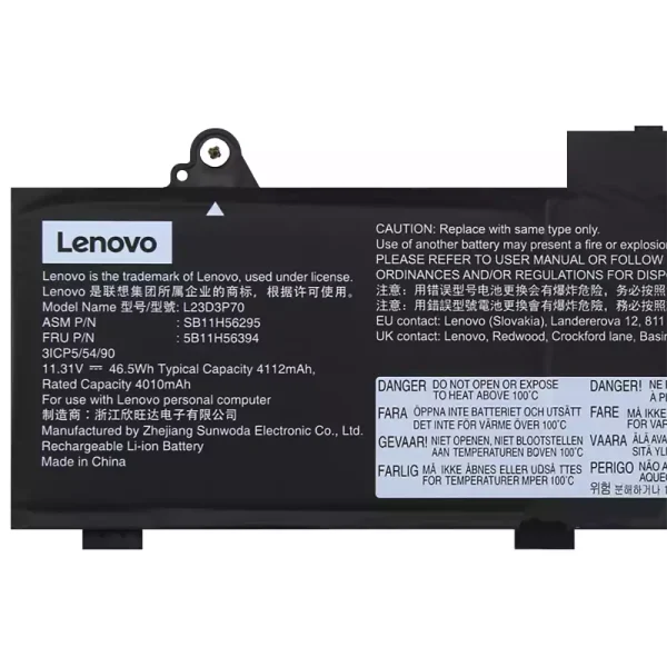 laptop akku/akkumulátor az Lenovo L23D3P70 L23X3P70 L23M3P70 - Image 3