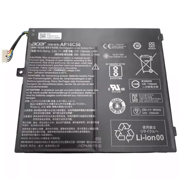 laptop akku/akkumulátor az ACER AP16C56