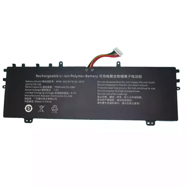 laptop akku/akkumulátor az WN6-AEC5079126-2S1P