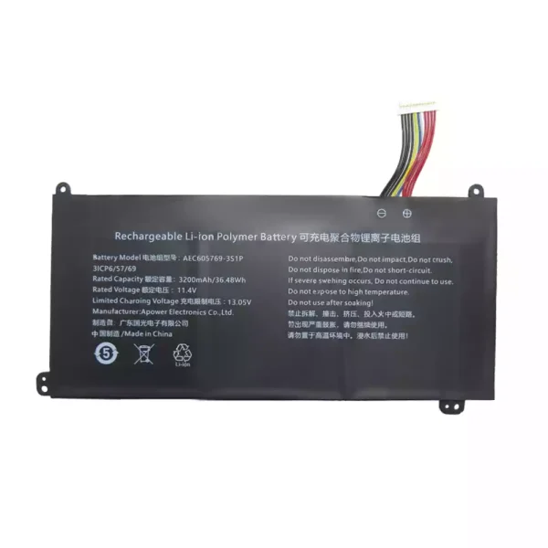 laptop akku/akkumulátor az AEC605769-3S1P