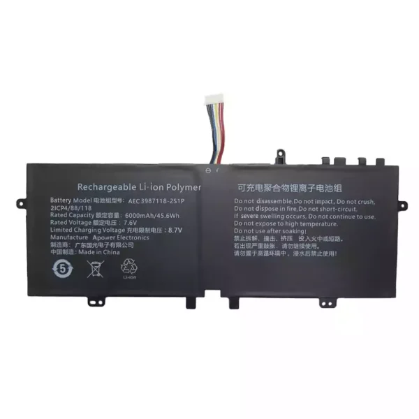 laptop akku/akkumulátor az AEC3987118-2S1P