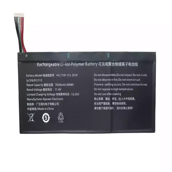 laptop akku/akkumulátor az AEC7591113-3S1P