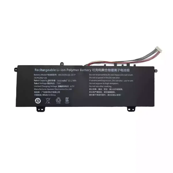 laptop akku/akkumulátor az AEC5076126-2S1P