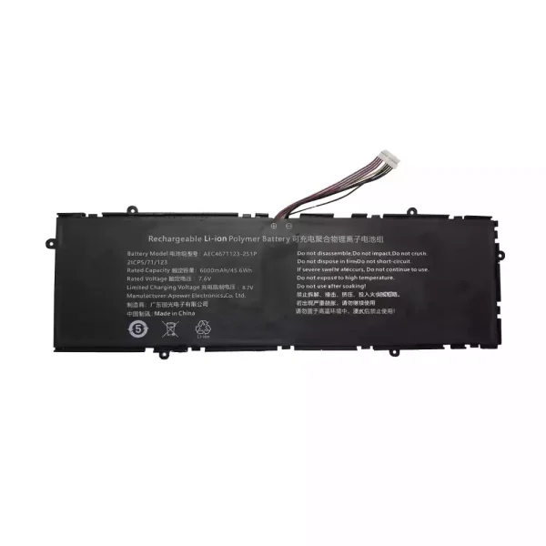 laptop akku/akkumulátor az AEC4671123-2S1P