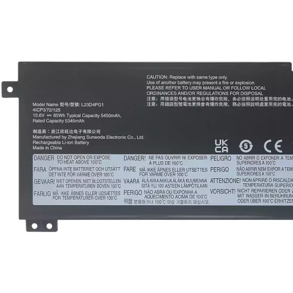 laptop akku/akkumulátor az LENOVO L23N4PG1 L23X4PG1 L23D4PG1 - Image 3