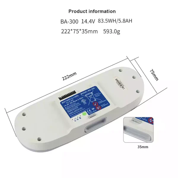 Akku/akkumulátor az Inogen BA-200 BA-300 BA-400 BA-500 - Image 2