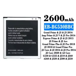 Mobiltelefon akku/akkumulátor EB-BG530BBC alkalmas Samsung J3/J3 2016/J3 Pro 2016/J5/J5 2015