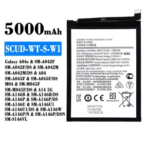 Mobiltelefon akku/akkumulátor SCUD-WT-S-W1 alkalmas Samsung Galaxy A04e/A14 5G