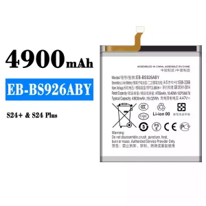 Mobiltelefon akku/akkumulátor EB-BS926ABY alkalmas Samsung S24+/S24 Plus
