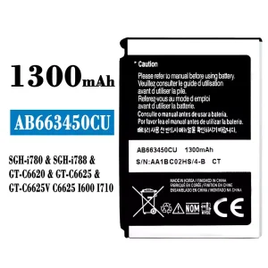 Mobiltelefon akku/akkumulátor AB663450CU alkalmas Samsung SCH-i780/SCH-i788/FT-C6620/GT-C6625
