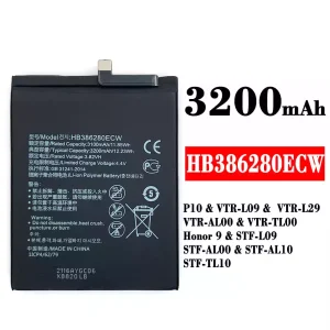 Mobiltelefon akku/akkumulátor HB386280ECW alkalmas HUAWEI P10