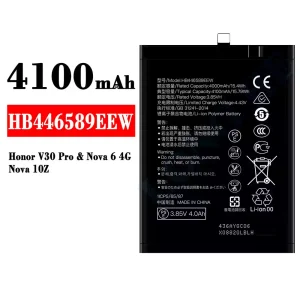 Mobiltelefon akku/akkumulátor HB446589EEW alkalmas HUAWEI Honor V30 Pro/Nova 6 4G/Nova 10Z
