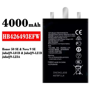 Mobiltelefon akku/akkumulátor HB426493EFW alkalmas HUAWEI Honor 50 SE / Nova 9 SE