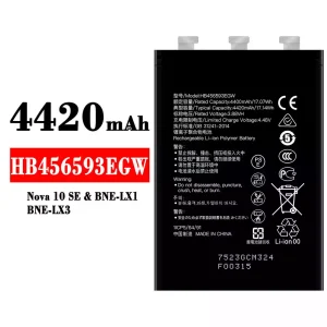 Mobiltelefon akku/akkumulátor HB456593EGW alkalmas HUAWEI Nova 10 SE