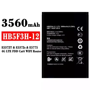 Mobiltelefon akku/akkumulátor HB5F3H-12 alkalmas HUAWEI E5372T / E5372s / E5775 / 4G LTE FDD Cat4 WIFI Router