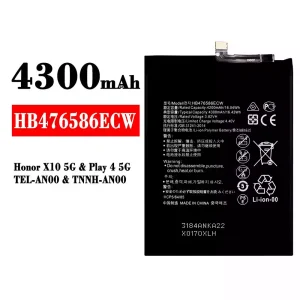 Mobiltelefon akku/akkumulátor HB476586ECW alkalmas HUAWEI Honor X10 5G / Play 4 5G