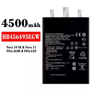 Mobiltelefon akku/akkumulátor HB456493EGW alkalmas HUAWEI Nova 10 SE/ Nova 11