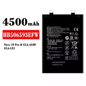 Mobiltelefon akku/akkumulátor HB506593EFW alkalmas HUAWEI Nova 10 Pro