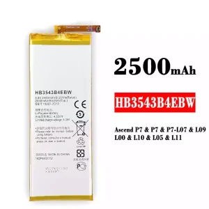 Mobiltelefon akku/akkumulátor HB3543B4EBW alkalmas HUAWEI P7