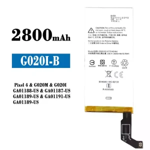 Mobiltelefon akku/akkumulátor G020I-B alkalmas Google Pixel 4