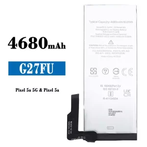 Mobiltelefon akku/akkumulátor G27FU alkalmas Google Pixel 5a