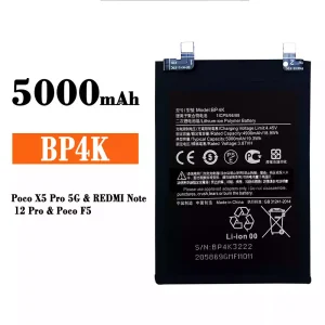 Mobiltelefon akku/akkumulátor BP4K alkalmas Xiaomi Poco X5 Pro 5G / REDMI Note 12 Pro / Poco F5