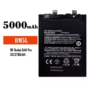 Mobiltelefon akku/akkumulátor BM5L alkalmas Xiaomi Redmi K60 Pro