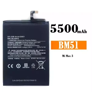 Mobiltelefon akku/akkumulátor BM51 alkalmas Xiaomi Mi Max 3