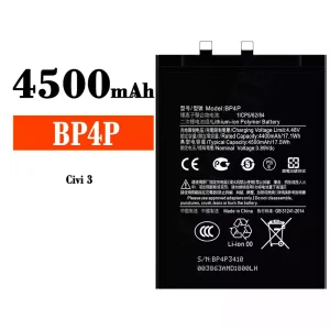 Mobiltelefon akku/akkumulátor BP4P alkalmas Xiaomi Civi 3