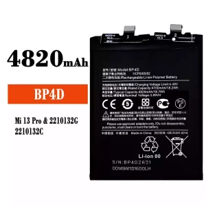 Mobiltelefon akku/akkumulátor BP4D alkalmas Xiaomi Mi 13 Pro