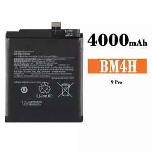 Mobiltelefon akku/akkumulátor BM4H alkalmas Xiaomi 9 pro