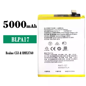 Mobiltelefon akku/akkumulátor BLPA17 alkalmas OPPO Realme C53 / C67 NFC / C65 4G / C67 4G