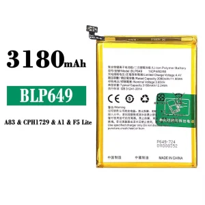 Mobiltelefon akku/akkumulátor BLP649 alkalmas OPPO A83 / A1 / F5 Lite / A83T