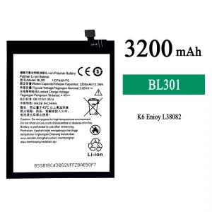 Mobiltelefon akku/akkumulátor BL301 alkalmas Lenovo K6 Enjoy
